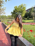 Ira muslin cotton peplum top by GINNI:The Label