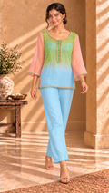 Fiza Kota silk three-piece co-ord set - front view